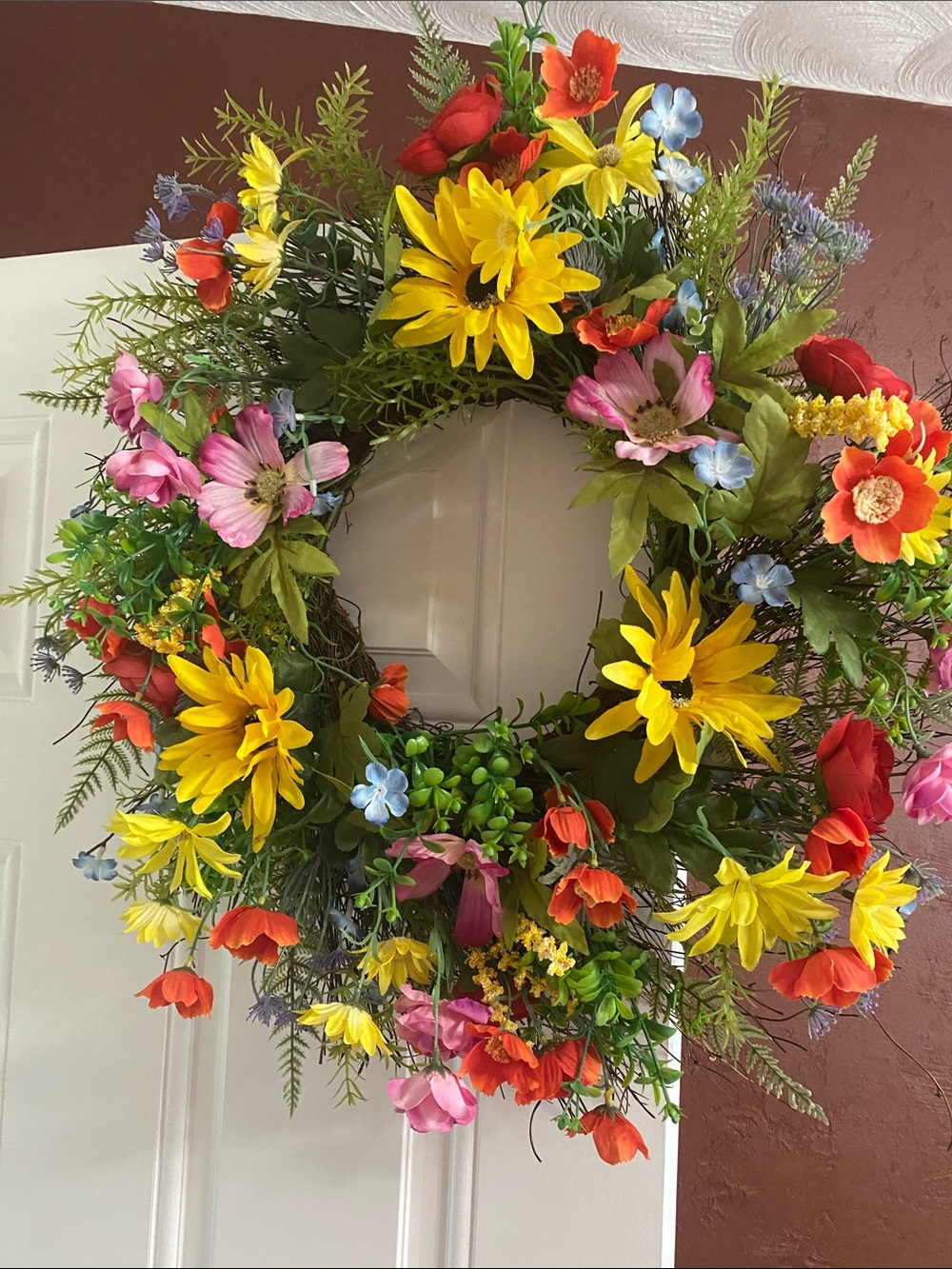 Seasonal Mixed Floral 9” diameter Wreath